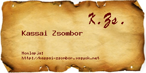 Kassai Zsombor névjegykártya
