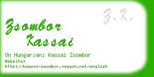 zsombor kassai business card